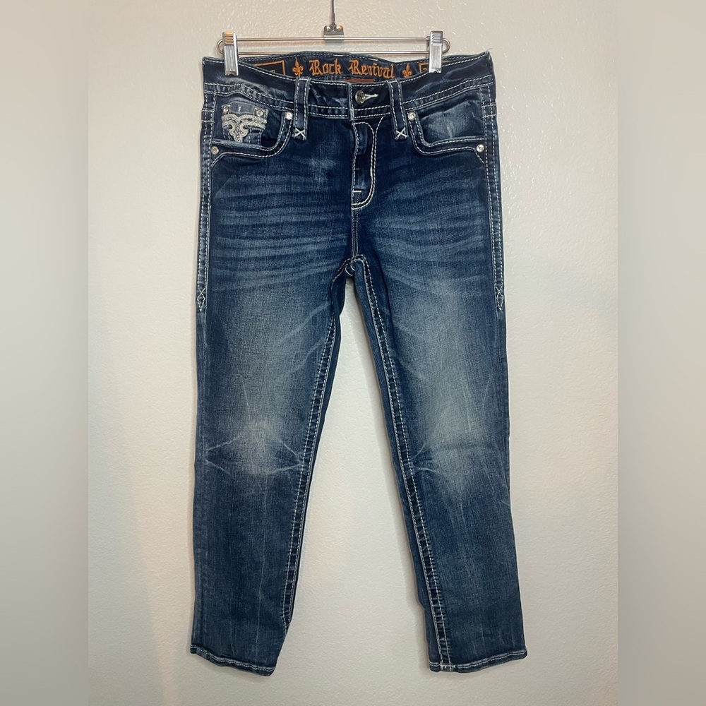 Rock Revival Lam Easy Crop Jeans size 27 - Picture 2 of 7